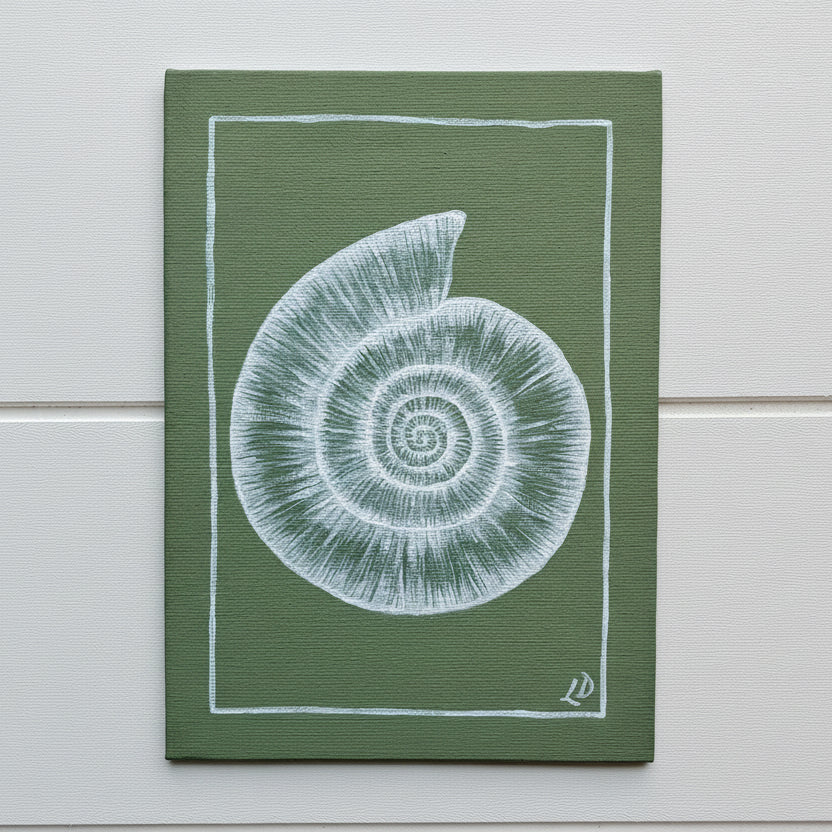 Nautilus On Island Green No 2 Original Painting Laurie Duncan Art nautilus-on-island-green-no-2-original-painting-laurie-duncan-art