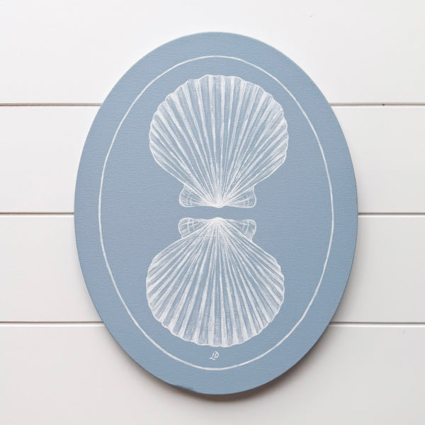 Scallop Reflection on Dusty Blue No.3' Original Painting – Laurie